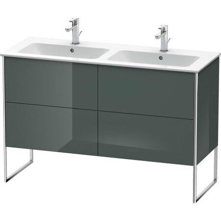 Duravit Xsquare Floor Standing Vanity Unit Dolomiti Gray High Gloss XS444903838